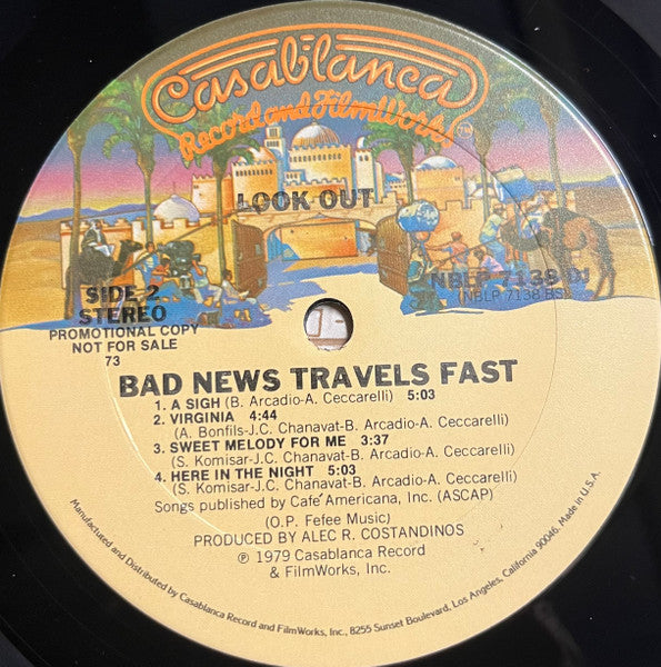 Bad News Travels Fast - Look Out (VG+) (Vinyl LP)