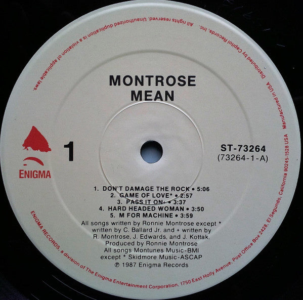 Montrose - Mean (VG+) (Vinyl LP)