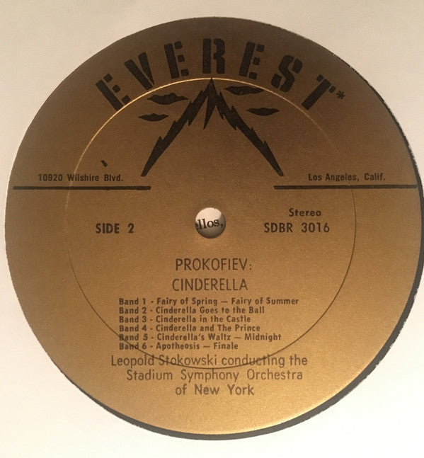 Villa-Lobos / Prokofiev - Leopold Stokowski, The Stadium Symphony Orchestra Of New York - Uirapuru + Modinha (From Bachianas Brasileiras No. 1)  / Cinderella (Ballet Suite) (VG+) (Vinyl LP)