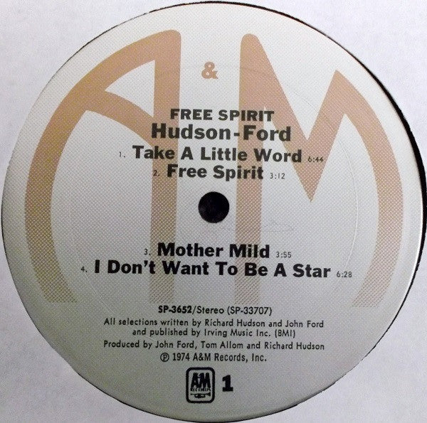 Hudson-Ford - Free Spirit (Vinyl, VG+) (Vinyl LP)