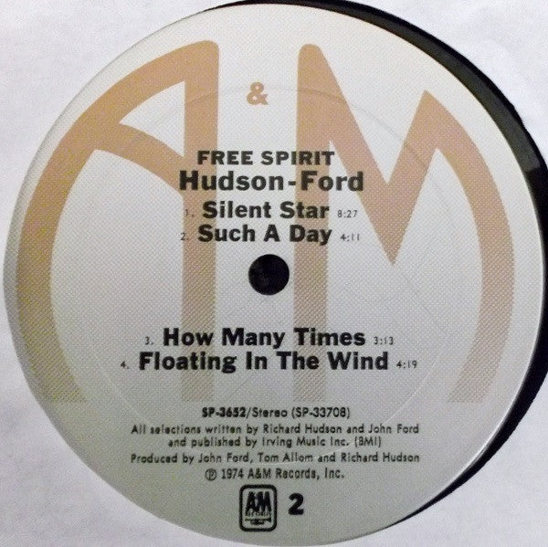 Hudson-Ford - Free Spirit (Vinyl, VG+) (Vinyl LP)