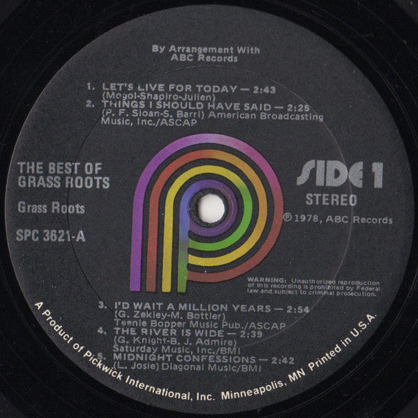Grass Roots - Best Of The Grass Roots (VG) (Vinyl LP)
