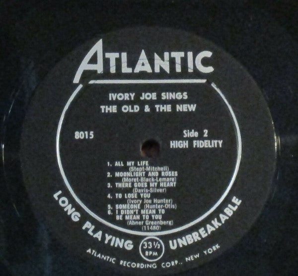 Hunter, Ivory Joe - Ivory Joe Sings The Old And The New (VG) (Vinyl LP)
