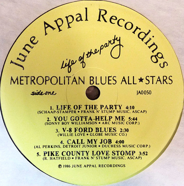 Metropolitan Blues All Stars - Life Of The Party (VG) (Vinyl LP)