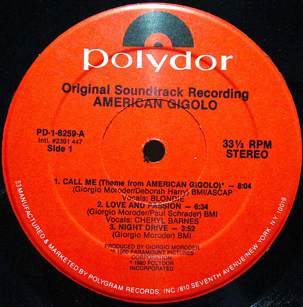 American Gigolo (Original Soundtrack Recording) (Vinyl, VG+) (Vinyl LP)
