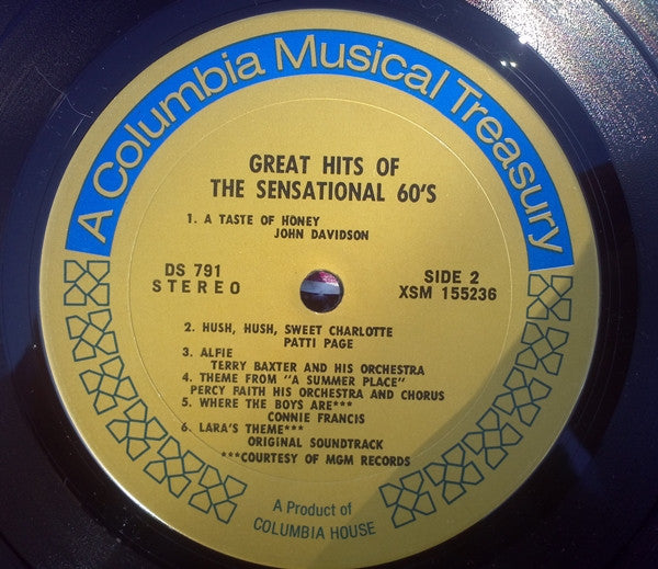 Various - Greatest Love Songs of The Sensational 60's (VG) (Vinyl LP)