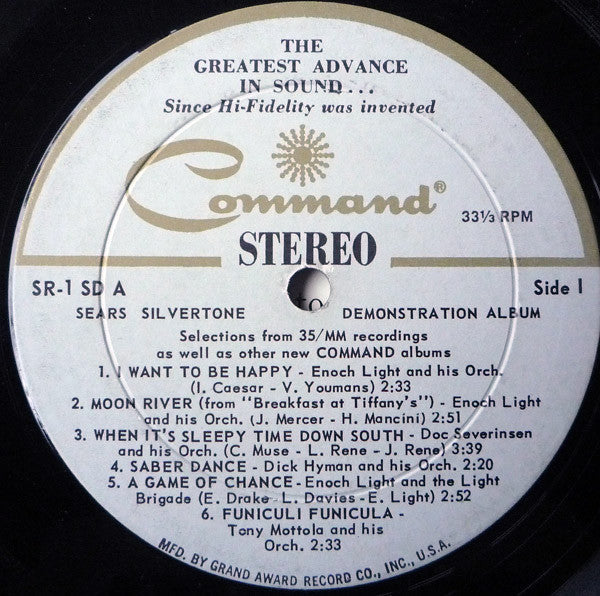 Various - Sears Silvertone Demonstration Album (Vinyl, VG) (Vinyl LP)