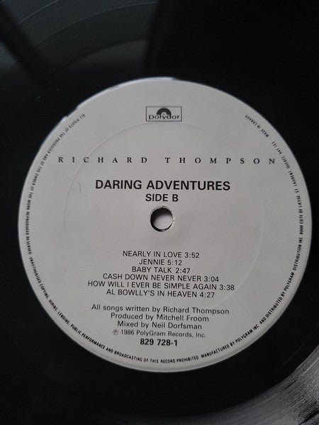 Thompson, Richard - Daring Adventures (VG+) (Vinyl LP)