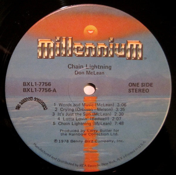 McLean, Don - Chain Lightning (VG+) (Vinyl LP)