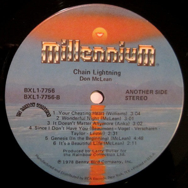 McLean, Don - Chain Lightning (VG+) (Vinyl LP)