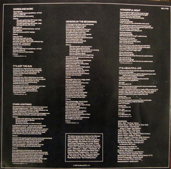 McLean, Don - Chain Lightning (VG+) (Vinyl LP)