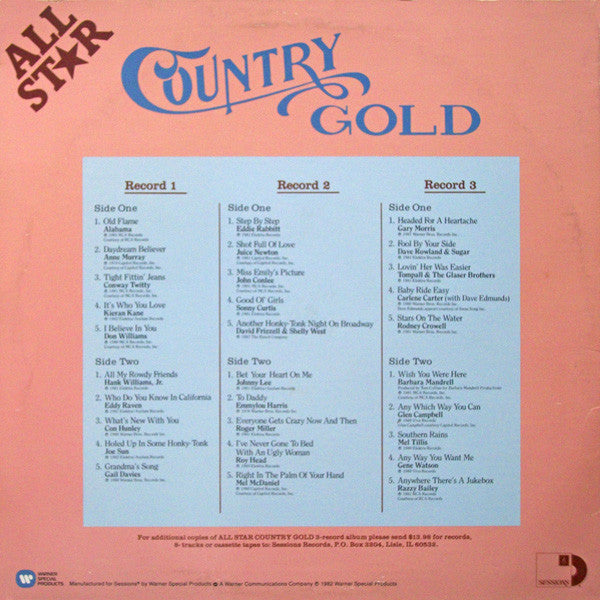 Various - All Star Country Gold (VG+) (Vinyl LP)