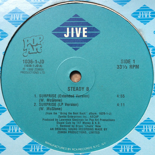 Steady B - Surprise / Get Physical (VG+) (Vinyl LP)