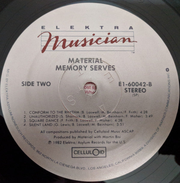 Material - Memory Serves (Vinyl, VG+) (Vinyl LP)