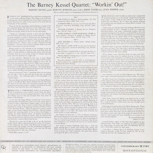 Kessel, Barney Quartet - Workin' Out (VG+) (Vinyl LP)