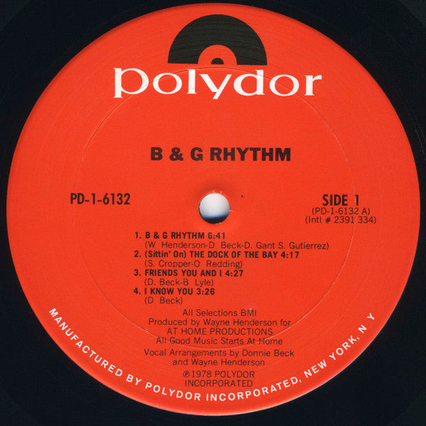 B & G Rhythm - B & G Rhythm (VG) (Vinyl LP)