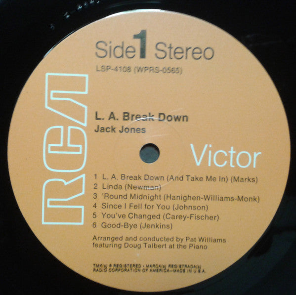 Jones, Jack - L. A. Break Down (VG) (Vinyl LP)