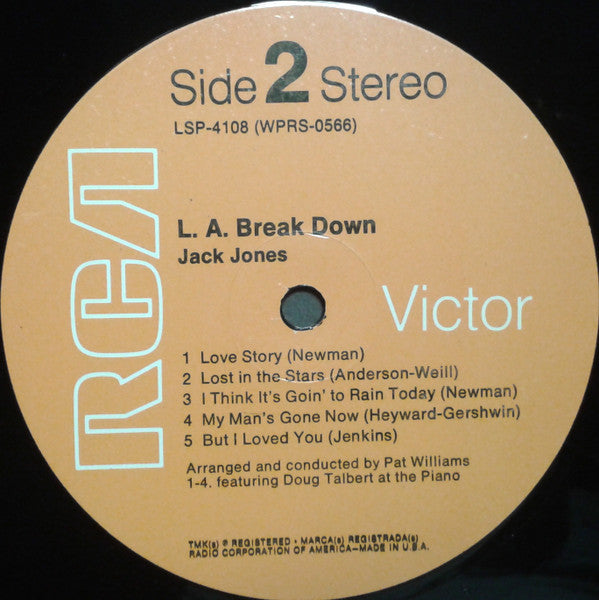 Jones, Jack - L. A. Break Down (VG) (Vinyl LP)