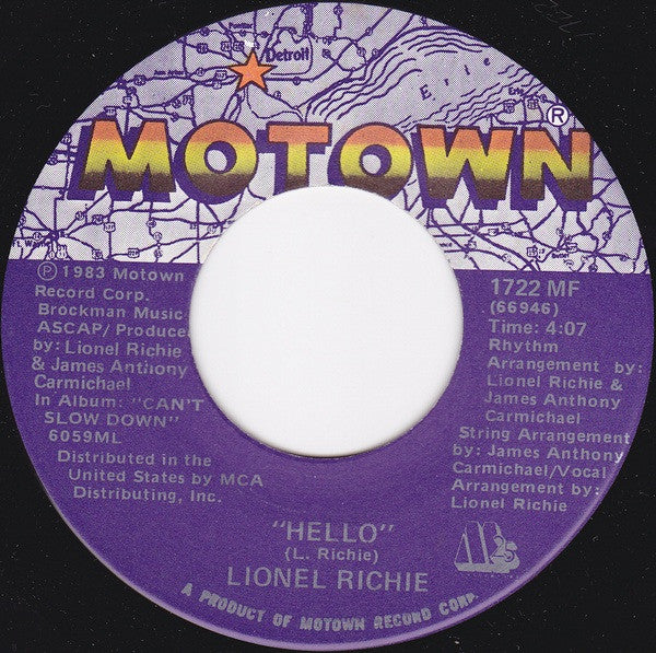 Richie, Lionel - Hello (Vinyl, VG+) (Vinyl LP)