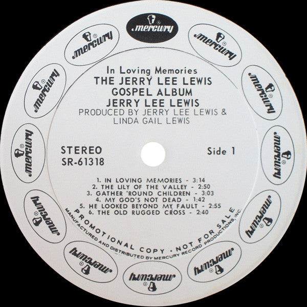 Lewis, Jerry Lee - In Loving Memories (The Jerry Lee Lewis Gospel Album) (VG+) (Vinyl LP)