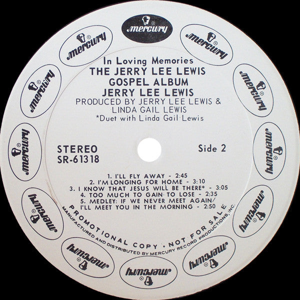 Lewis, Jerry Lee - In Loving Memories (The Jerry Lee Lewis Gospel Album) (VG+) (Vinyl LP)
