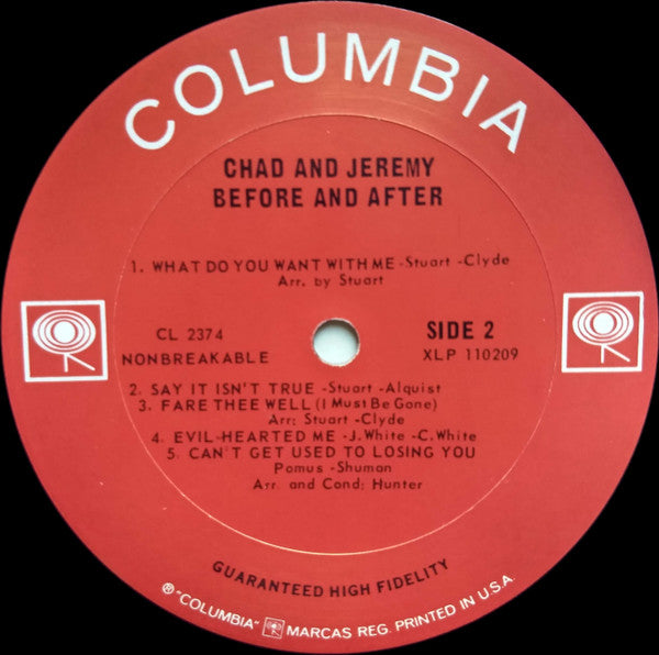 Chad & Jeremy - Before And After (VG+) (Vinyl LP)
