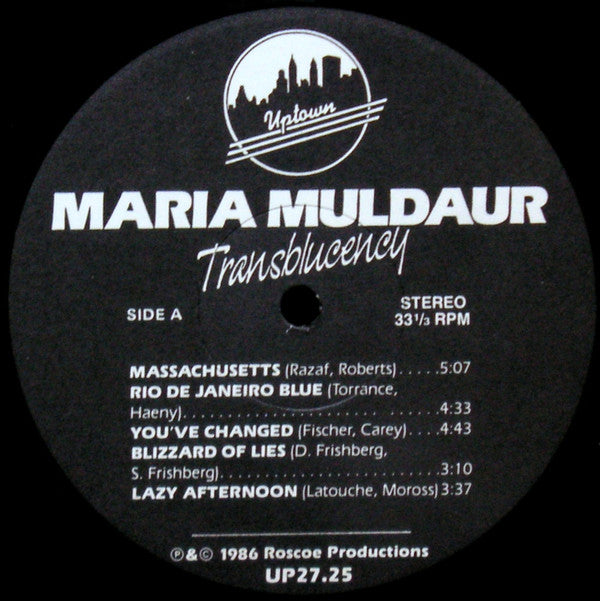 Muldaur, Maria - Transblucency (VG+) (Vinyl LP)