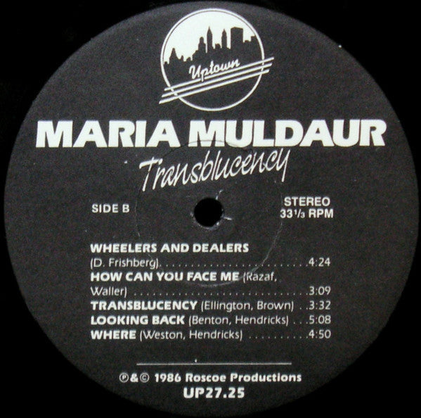 Muldaur, Maria - Transblucency (VG+) (Vinyl LP)
