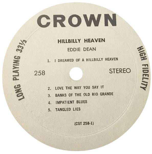 Dean, Eddie - Hillbilly Heaven (VG) (Vinyl LP)