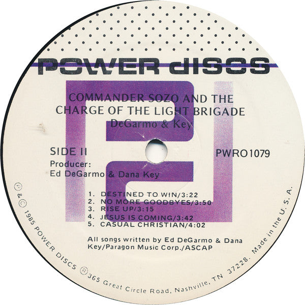 DeGarmo & Key - Commander Sozo And The Charge Of The Light Brigade (VG+) (Vinyl LP)