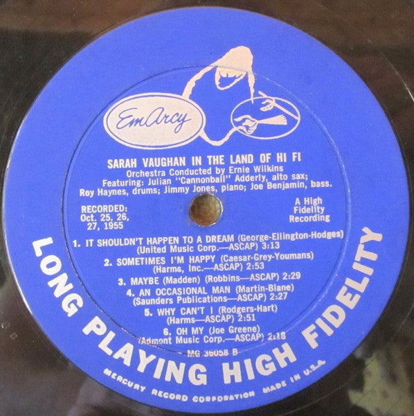 Vaughan, Sarah - In The Land Of Hi-Fi (Vinyl, VG) (Vinyl LP)