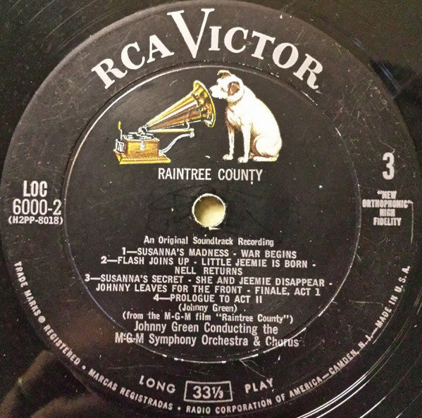 Raintree County (An Original Soundtrack Recording) - Green, Johnny (VG+) (Vinyl LP)