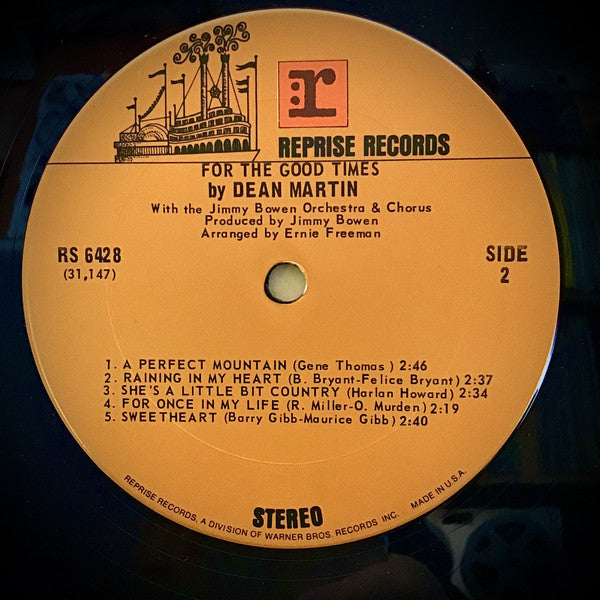 Martin, Dean - For The Good Times (VG+) (Vinyl LP)