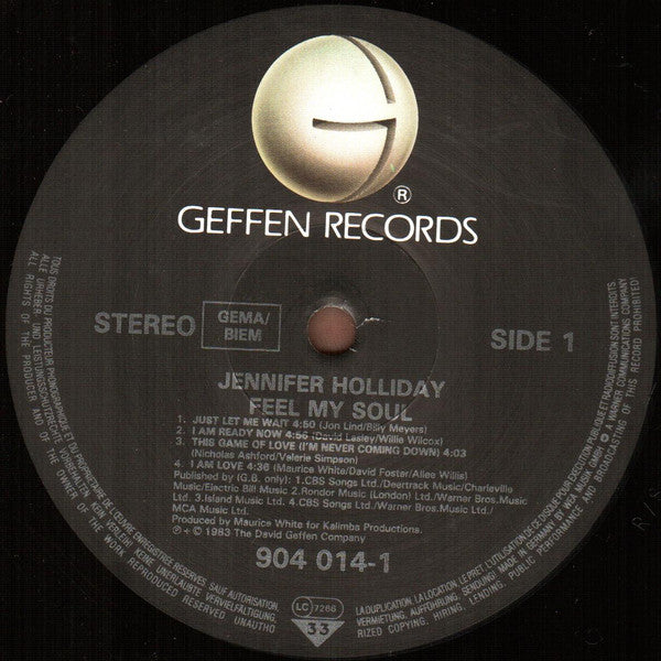Holliday, Jennifer - Feel My Soul (VG+) (Vinyl LP)