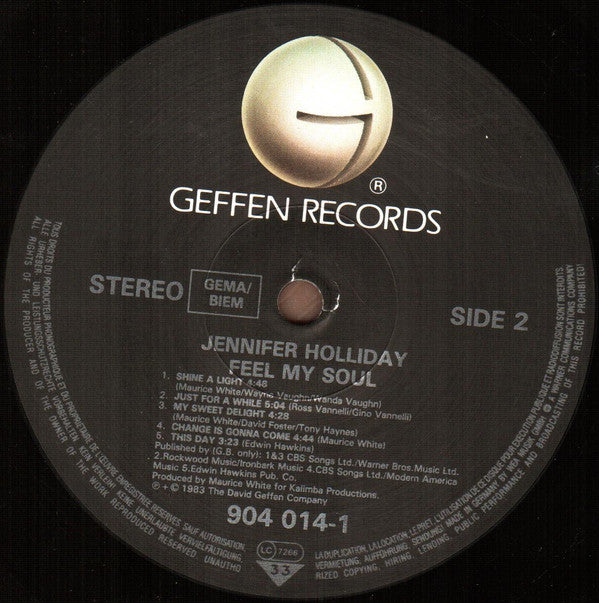 Holliday, Jennifer - Feel My Soul (VG+) (Vinyl LP)