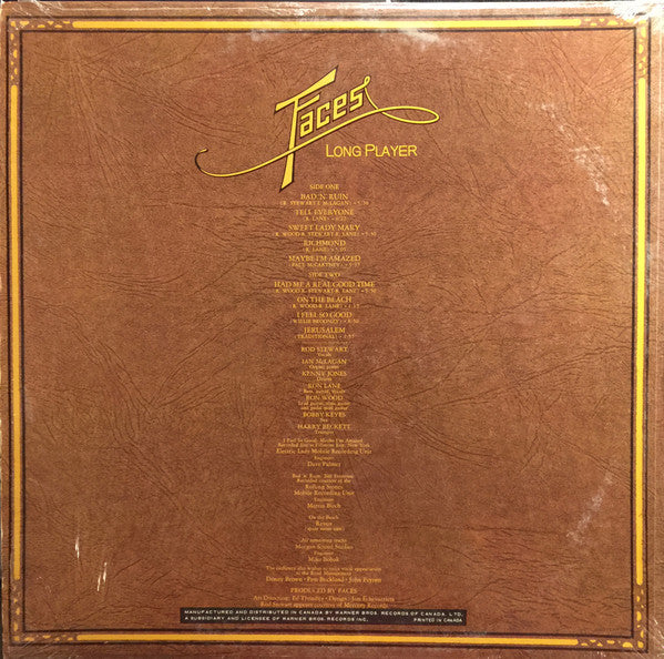 Faces  - Long Player (VG) (Vinyl LP)