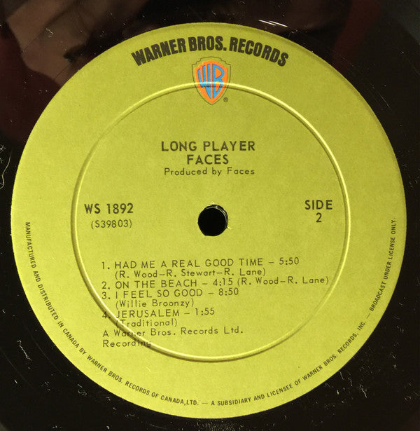 Faces  - Long Player (VG) (Vinyl LP)