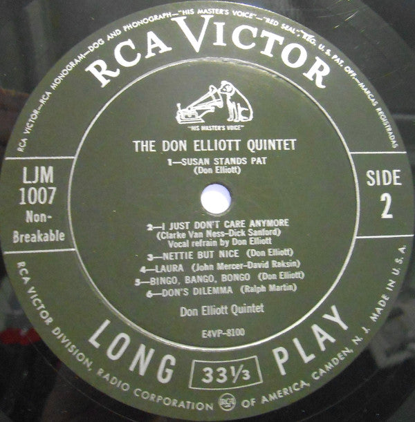 Elliott, Don Quintet - The Don Elliott Quintet (VG+) (Vinyl LP)