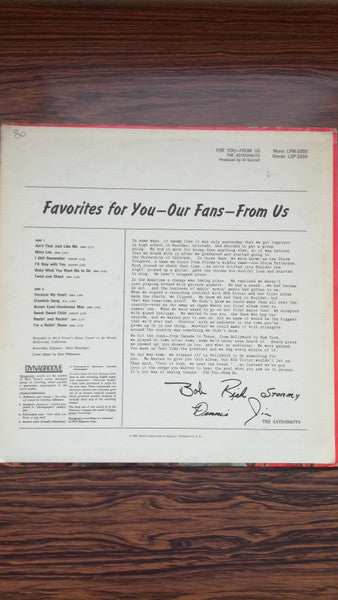 Astronauts  - For You From Us (Vinyl, G+) (Vinyl LP)