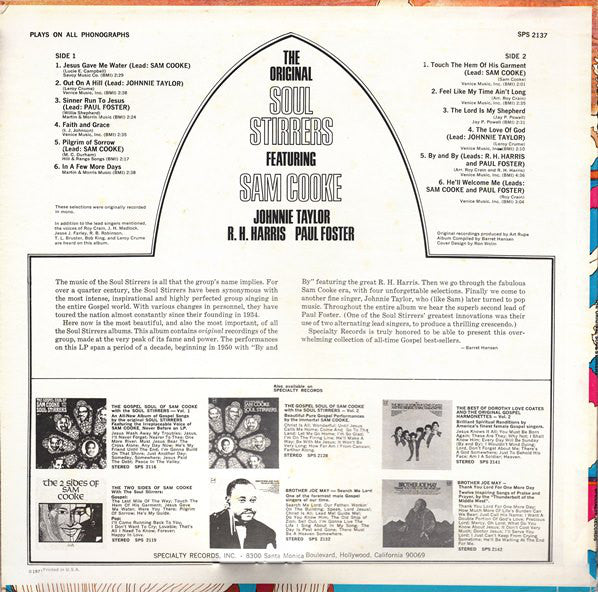 Original Soul Stirrers Featuring Sam Cooke - The Original Soul Stirrers Featuring Sam Cooke (Vinyl, VG+) (Vinyl LP)