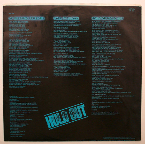 Browne, Jackson - Hold Out (Vinyl, VG) (Vinyl LP)