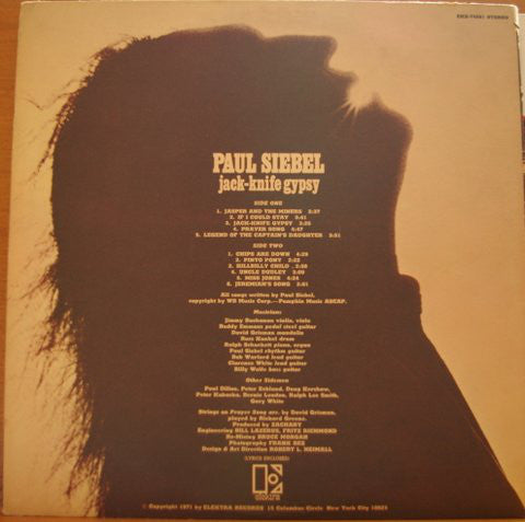 Siebel, Paul - Jack-Knife Gypsy (G+) (Vinyl LP)