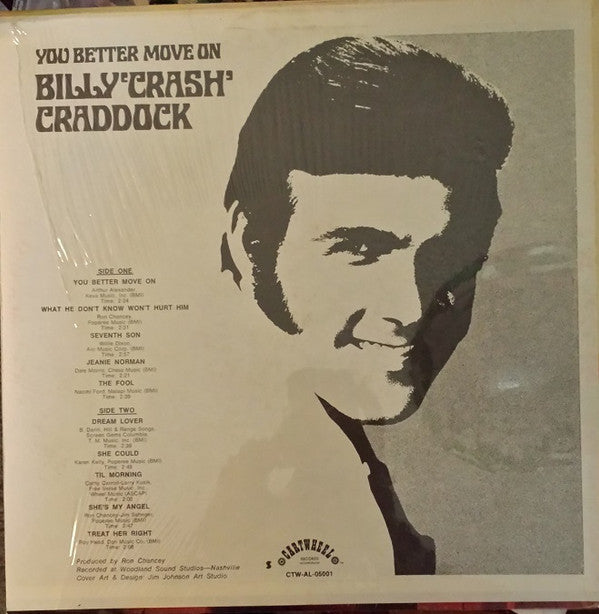 Craddock, Billy 'Crash'  - You Better Move On (NM or M-) (Vinyl LP)