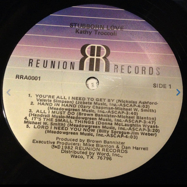 Troccoli, Kathy - Stubborn Love (VG+) (Vinyl LP)