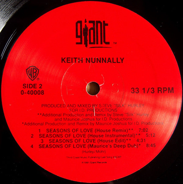 Nunnally, Keith - Seasons Of Love (VG+) (Vinyl LP)