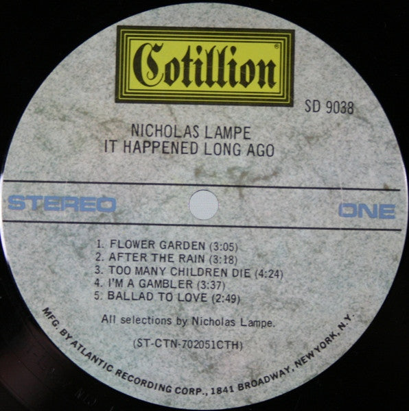 Lampe, Nicholas - It Happened Long Ago (VG+) (Vinyl LP)