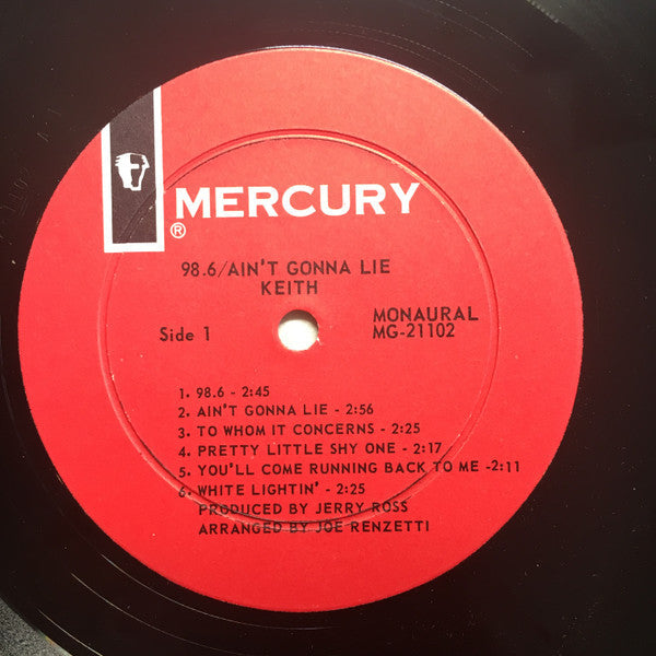 Keith - 98.6 / Ain't Gonna Lie (VG) (Vinyl LP)