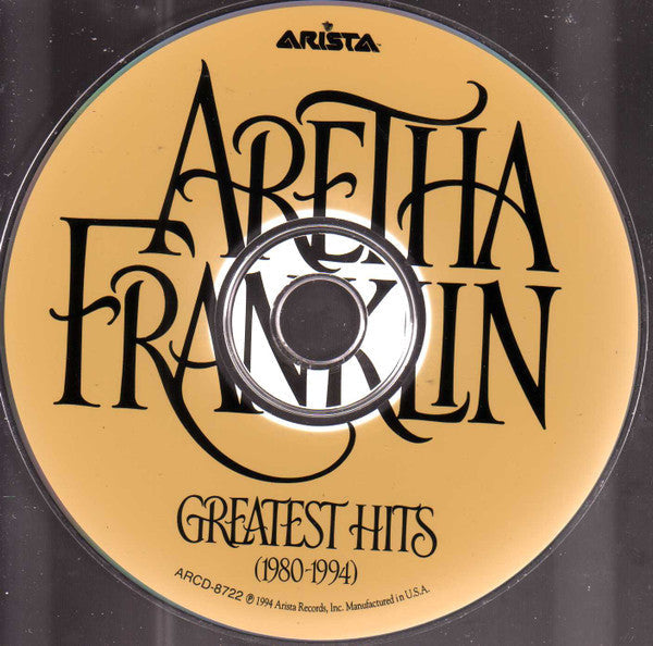 Franklin, Aretha - Greatest Hits (1980-1994) (CD, VG+) (Vinyl LP)
