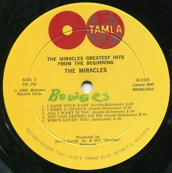 Miracles - Greatest Hits From The Beginning (Vinyl, VG) (Vinyl LP)