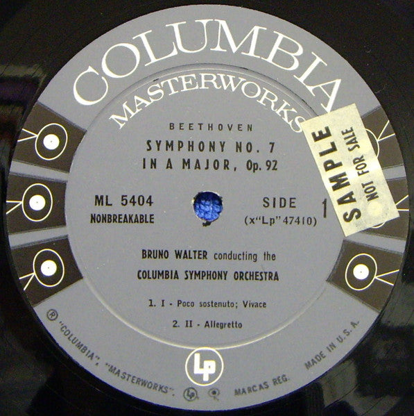 Walter, Beethoven - Symphony No. 7 In A Major (VG+) (Vinyl LP)
